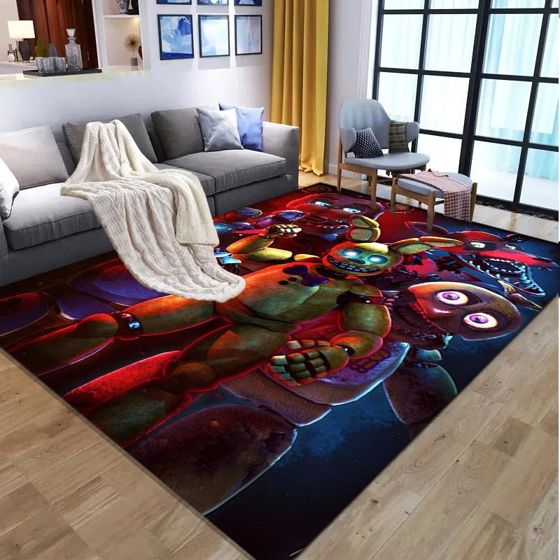 Five Nights at Freddy's Pattern Rug, Indoor/Outdoor Mat, for Picnic, Gameroom, Bedroom, Office, Living Room, Home Decor Carpet, Birthday Gift