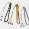 Meetvii Black Gold Silver Hematite Stone Tasbih Beads Turkish Islamic Prayer Beads Arabic Style Bracelets for Muslim