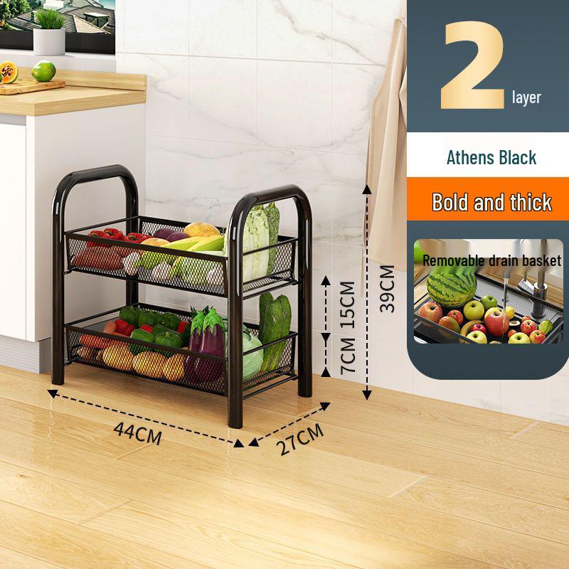Multi-Layer Kitchen and Bathroom Storage Trolley with Wheels