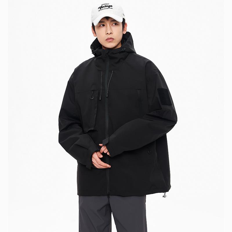 Bunda Pánská a Dámská Bunda Volná S Kapucí Větruodolná Párová Bunda Jaro a Podzim Ležérní Univerzální Bunda Top