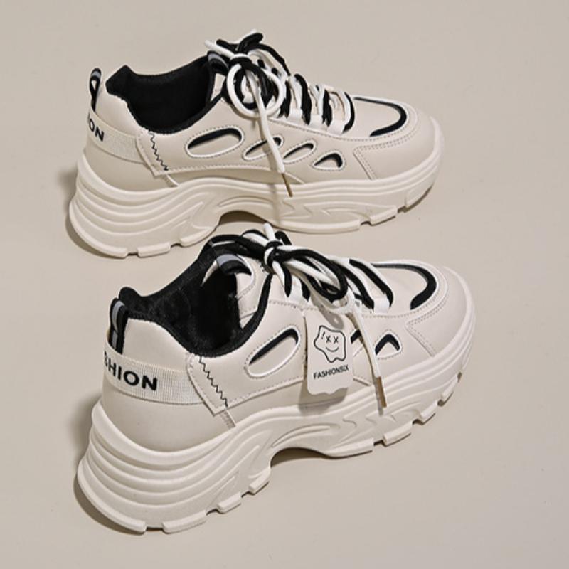 2024 Autumn Women's Sneakers New Breathable Little White Shoes Fashionble Versatile Korean Version Platform Casual Sports Shoes