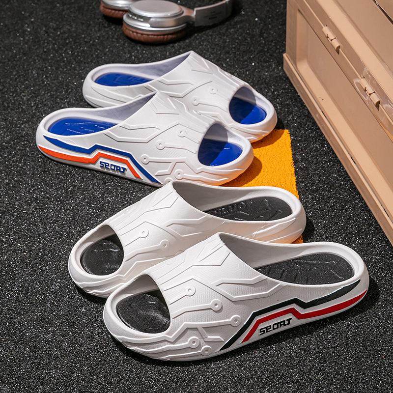 

Thick-soled slippers men s new summer outer wear sports and leisure home indoor non-slip men s one-word sandals 40/41