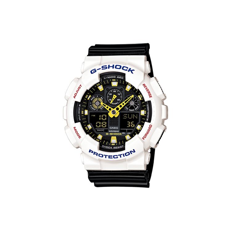 

CASIO Men Liquid Crystal/Analog Dual Display Series Black Watch GA-100CS-7 GA-100CS-7 Black Dial