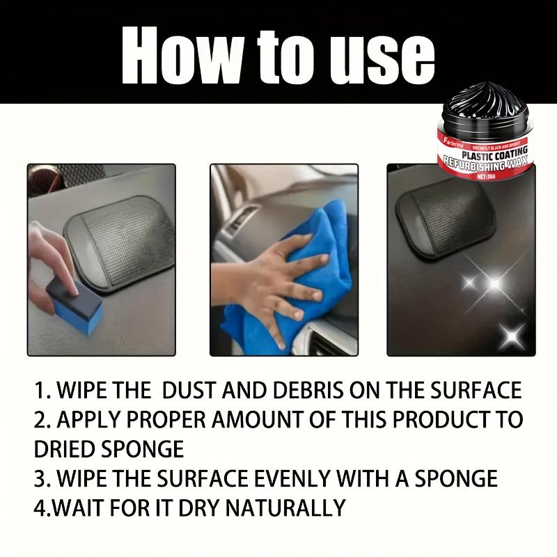 Farienne Multi-Purpose Plastic Repair Wax, Quick Scratch Removal & Shine Boosting, Easy Application, Long-Lasting Gloss Finish