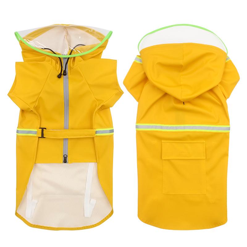 Can Lead Dog Raincoat, Small Dog Large Dog Universal Can Wrap Foot Straps Take Along Summer Pet Clothes