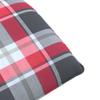 Foldable Sun Lounger Red Checkered Pattern 175 x 54 x 8.5 cm Oxford Fabric