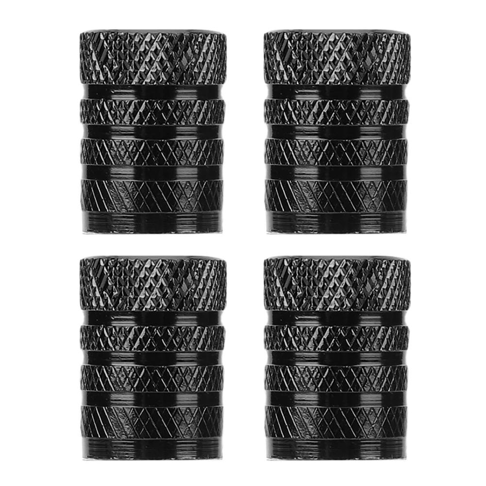 4Pcs Tire Air Caps with Plastic Liner Tyre Rim Stem Cover Leak-Proof Wheel Tyre Stem Valve Cap for Car Truck Motorcycle SUV Bike чёрный