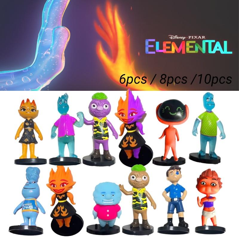 Figuras Crazy Element City de 6-9cm Com Base Pacote de 8 Brinquedos de PVC Sortidos Para Crianças 4-6)