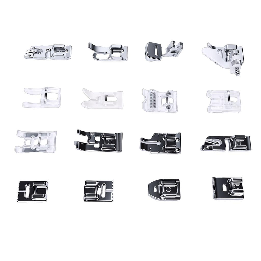 16Pcs Sewing Machine Presser Foot Set with Storage Case Replacement Parts Accessories