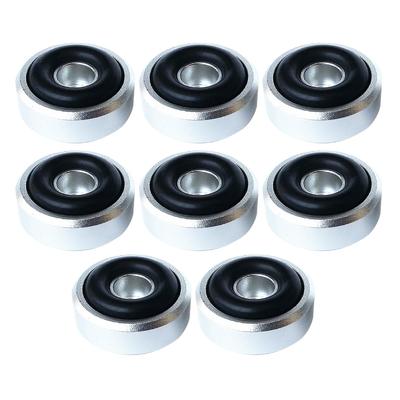 HAMILO Audio Insulators for Speakers and Prevents Feedback Amplifiers, Circular, 8-Pack (Silver) -