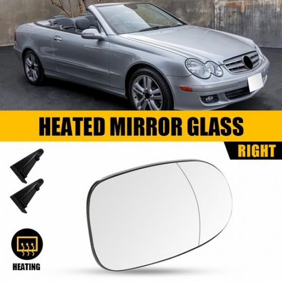 Passenger RH View Side Mirror Glass Heated For 2003-05 Mercedes Benz CLK320 Base