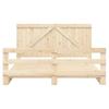 Solid Wood Bed with Headboard 200 x 200 cm Pine
