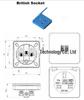 UK Standard Waterproof 13A Outdoor Socket with Square Cover for Construction and Industrial Use