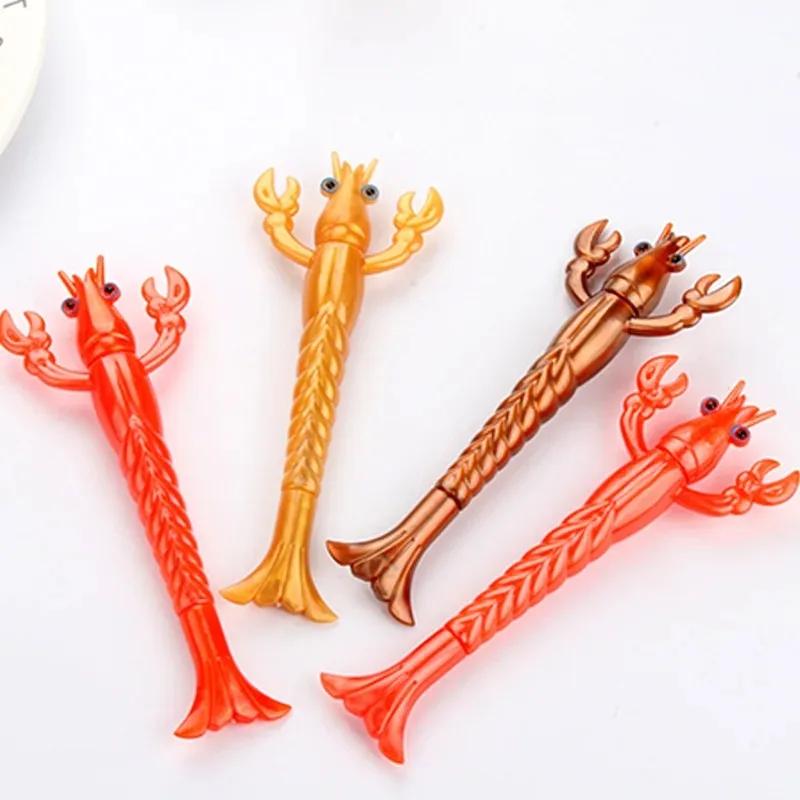 4pcs Colorful 3D Lobster Gel Pen Creative Stationery Office Supplies Creative Signature Gel Pen Cute Pens Education Tools