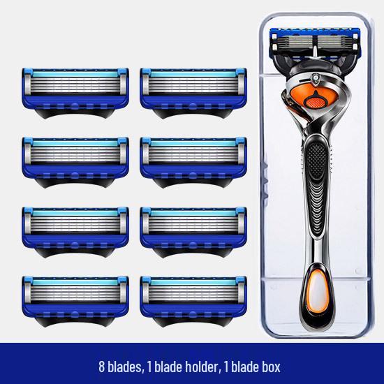 High-Quality Five-Layer Blade Men's Manual Razor - Universal Fit Gillette Head