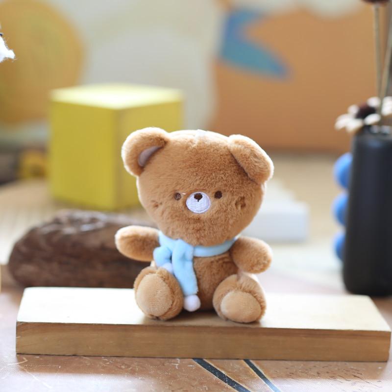 Adorable Plush Bear Keychain Super Soft Stuffed Animal Doll Bag Charm