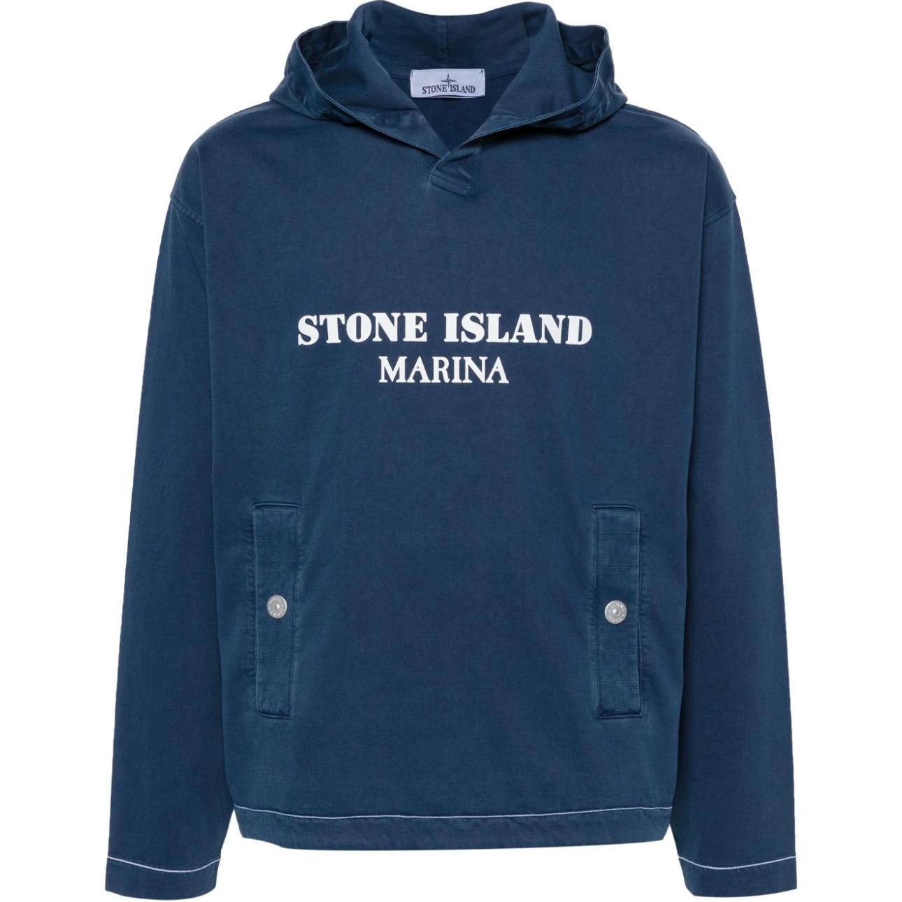 

Stone Island Hooded Logo Sweatshirt Men sweatshirts Blue 8015615X2-V0127 S