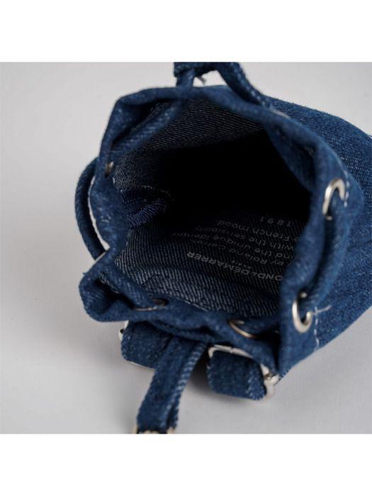 ROND&DEMARRER [Unisex] Natural Vintage Denim Mini Sack De Jour (Denim Miniature Backpack Ver.)