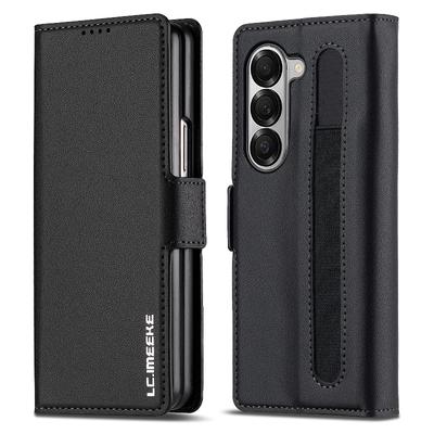 Magnetic Flip Leather Phone Cover For Samsung Galaxy Z Fold6/Z Fold 5 Built-in Wallet Card With Pen Slot(Excluding Pen)