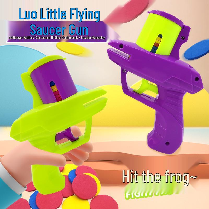 Radish Flying Saucer Gun Soft Bullet Toy: Parent-Child Outdoor Battle Frisbee for Kids