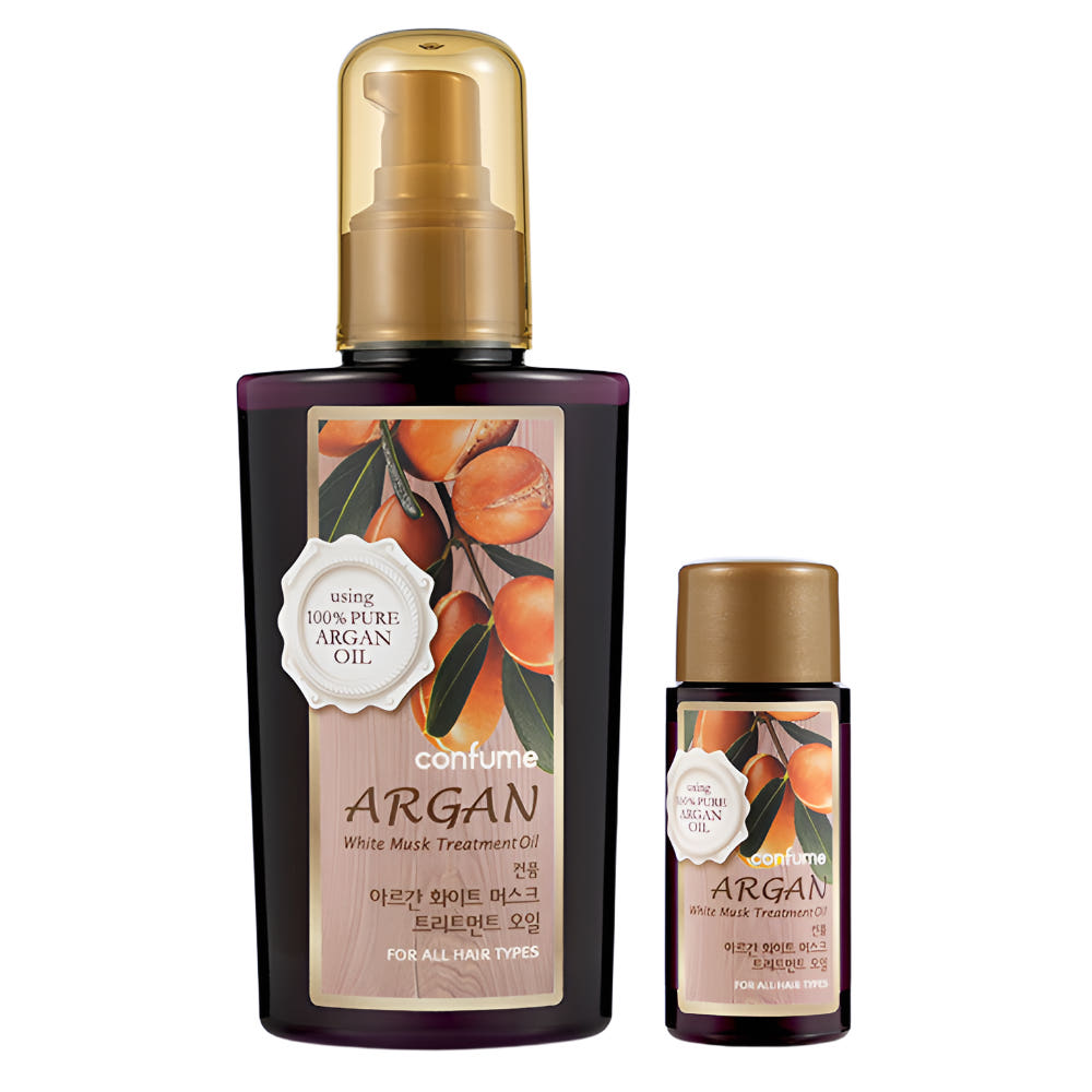 CONFUME Argan White Musk Treatment Essence Hair Oil Nourishing & Smoothing Care 120ml + 25ml