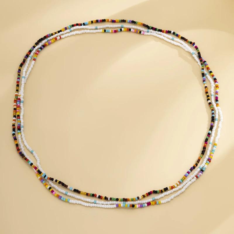 3ks Sexy Bohemia Pasový řetízek Retro Belly Beads Elastické Body Šperky Bohemia Bikini Summer Y2k Příslušenství Baya Africain Ventre