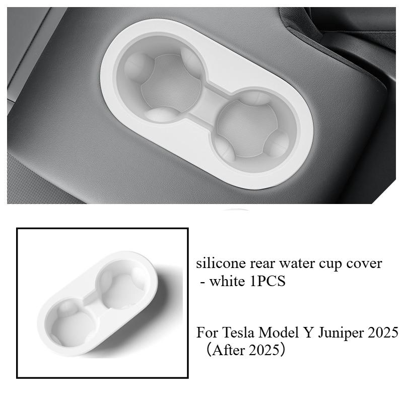 For Tesla Model Y Juniper 2025 Central Control Storage Box Rear Air Outlet Screen Frame Car White Trim Interior Suit Accessories