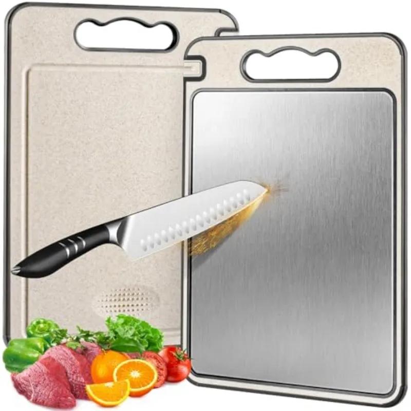 

New Titanium Kitchen Chopping Board Double-Sided Non-Slip Chopping Board Anti-Scratch And Easy To Clean Food Chopping Boards