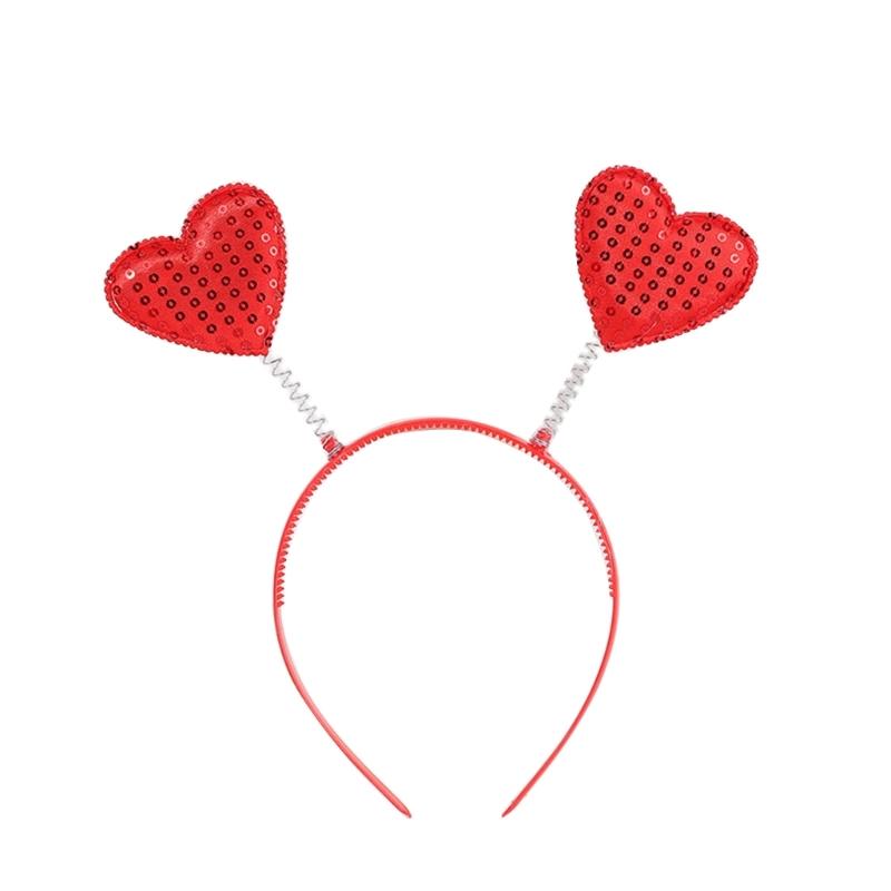 Beautiful Heart Glasses Valentine's Day Headbands Heart Pedlar Headwear for Holiday Christmas Wedding Celebrations