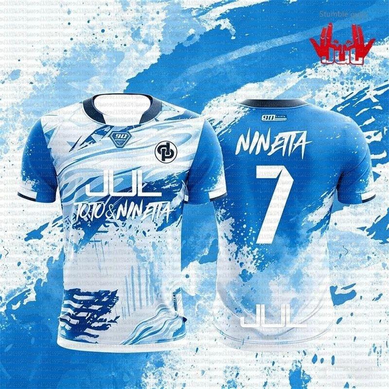 2026 Nowy Album JUL Koszulka Raper Francuski Hip Hop Streetwear Okrągły Dekolt Krótki Rękaw T-shirt Męski i Damski Casualowa Oddychająca Koszulka
