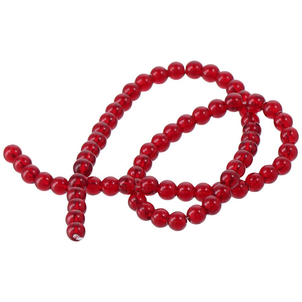 126 PCS Garnet Red Garnet Red Glass Crystal Beads Round Round Loose Beads Garnet Beads  Bracelet