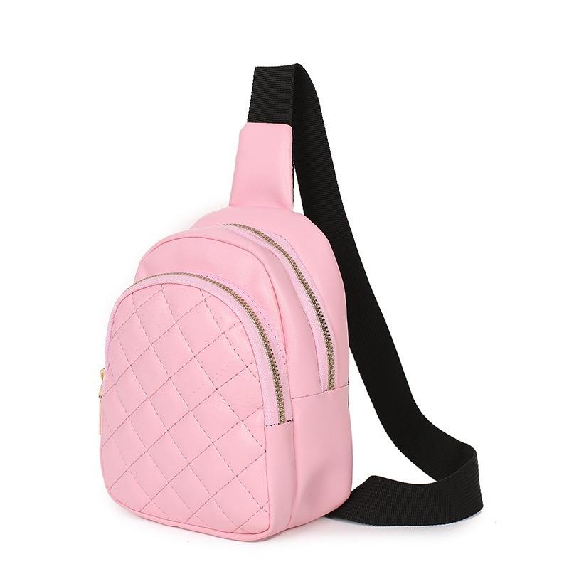Fashion Embroidery Rhombus Backpack Versatile Trend Zipper Niche Design Change Women's Bag