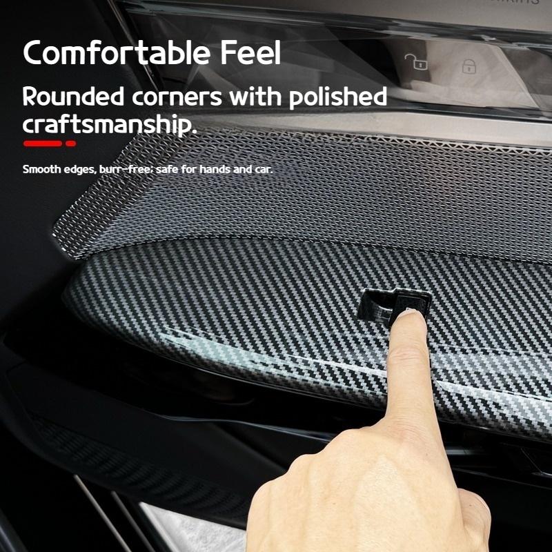 Für BMW 7er i7 G70 2025-2025 Auto ABS Kohlefaser vordere Türfenster-Knopfrahmen Hebefläche Auto-Innenzubehör