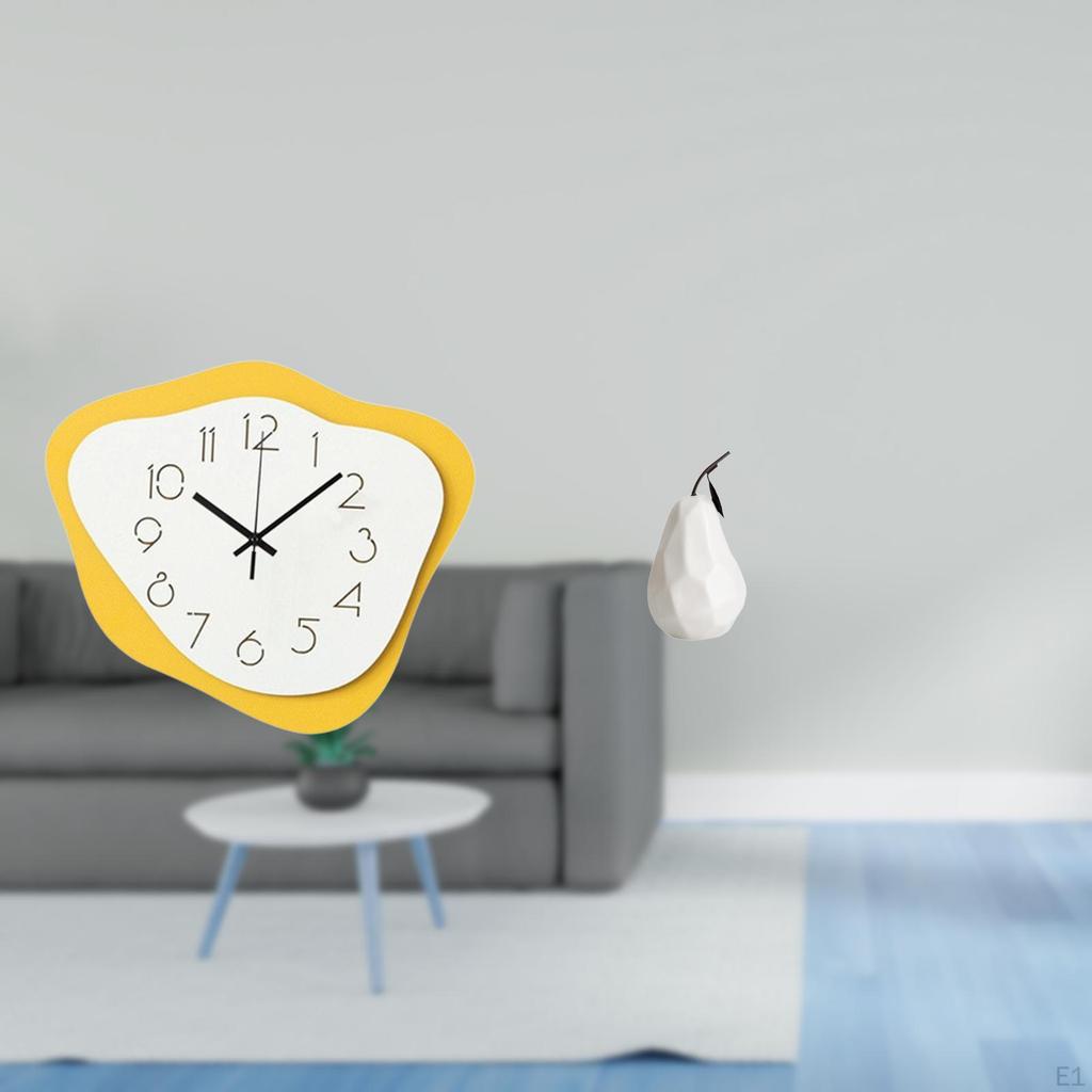 Acrylic Porcelain Wall Clock Sculpture Modern Office Ornament Timepiece Silent Collectible Table