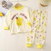 2026 Summer Children Full Sleeve Underwear Suits Baby Spring O-Neck Cartoon Cotton Pajama Set Long Pant Kids Home Wear Clothing Suit for Girl Boy