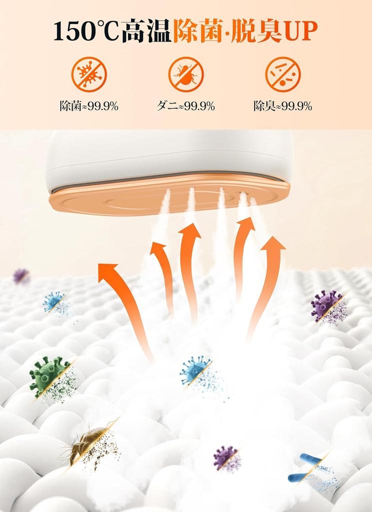 Iron Steam Iron Clothes Steamer Wrinkle Removal Handy Iron Portable Iron Foldable Handle Rotates High Temperature 10 Seconds Rise Deodorizing 3 Levels