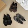 Mote Dames Mary Jane Ballerina Sko Nye Ekte Skinn Rund Tå Mary Jane Sko Lav Hæl Flate Grunne Ballett Slip-on Sko Myke Dame