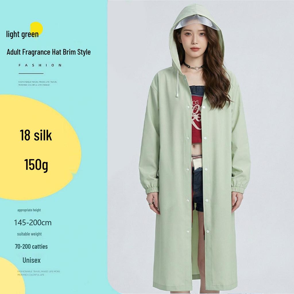 Reusable Full-Length Women's Raincoat for Outdoor Use