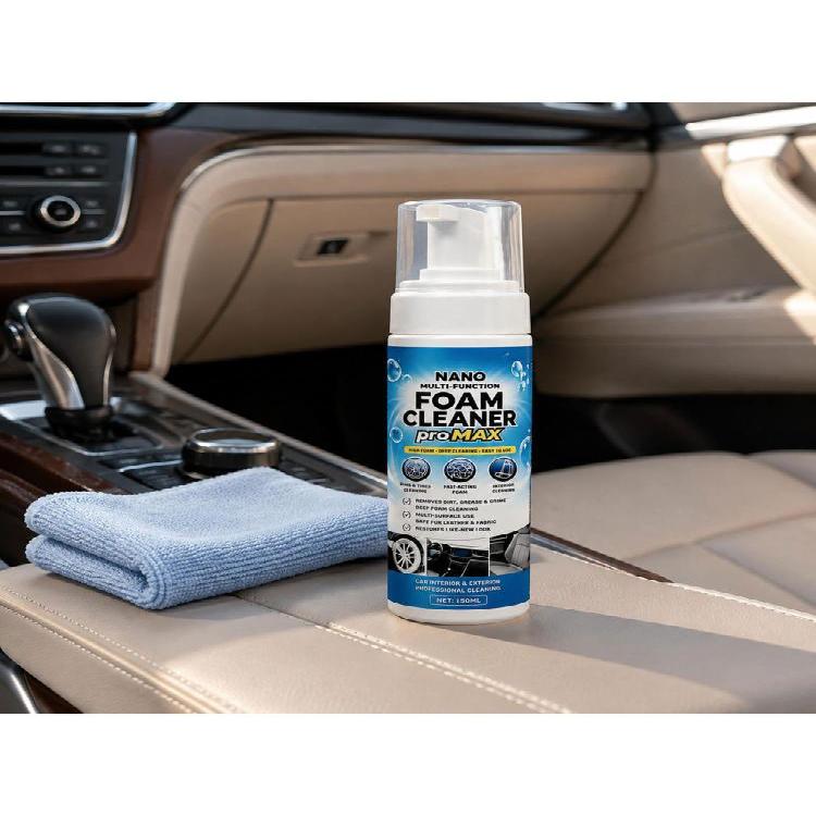Routine Car Seat Cleaning Kit with Leather Cleaner, Pump Bottle and Sponge Applicator for Interior Trim Wiping and Day-to-Day Upkeep