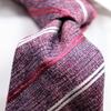 Michiko London KOSHINO Striped Silk Made In Italy with Japanese Perfect Gift for Men and Wine Tie, Fabric, 100% Silk, Women, Unisex, mki-017-B,