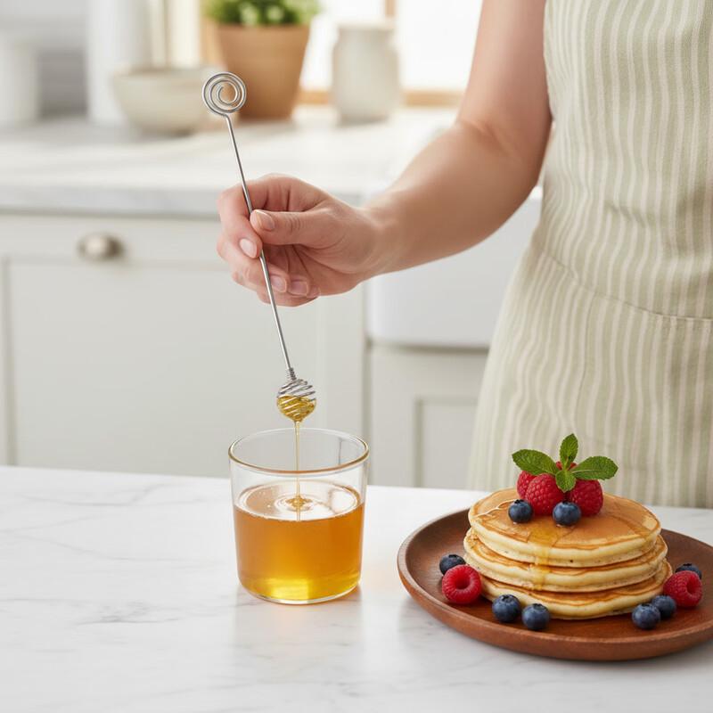 ZISIZ Stainless Steel Honey Dipper Stirring Rod Set