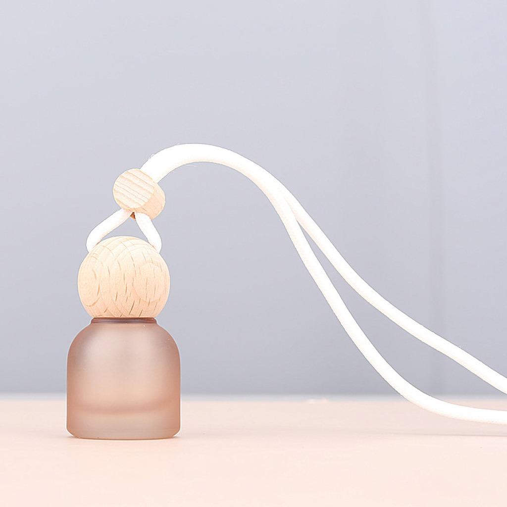 Frosted Glass Pendant Adjustable Car Diffuser Bottle Glass Beech Aromatherapy Bottle Minimalist Hanging Air Freshener For Small