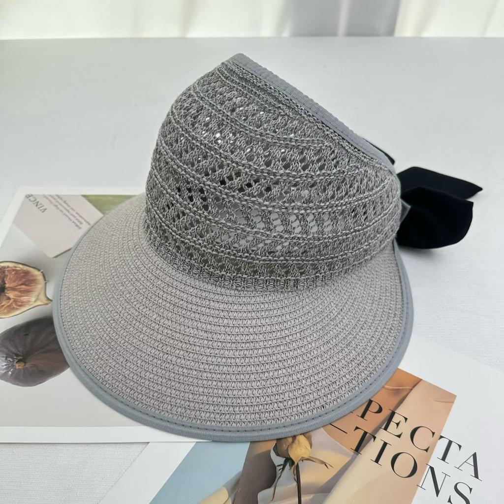 Hat Female Summer Sweet Cute Bow Beach Hat Big Brim Sun Protection Sun Hat Temperament Elegant Sun Hat