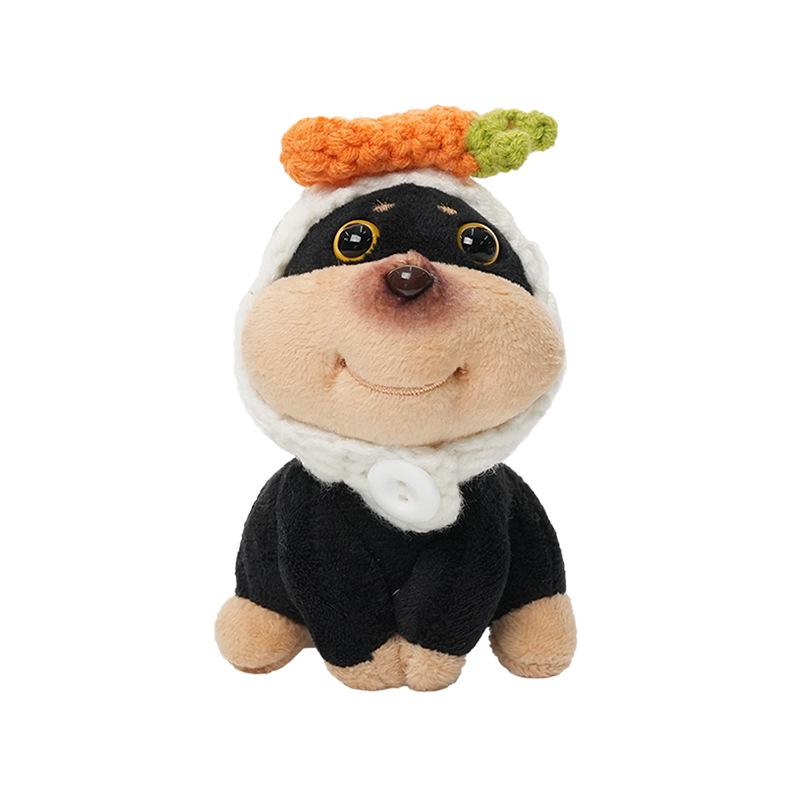 Plush Bee Dog Car Ornament - Cute Lying Doll for Console Display