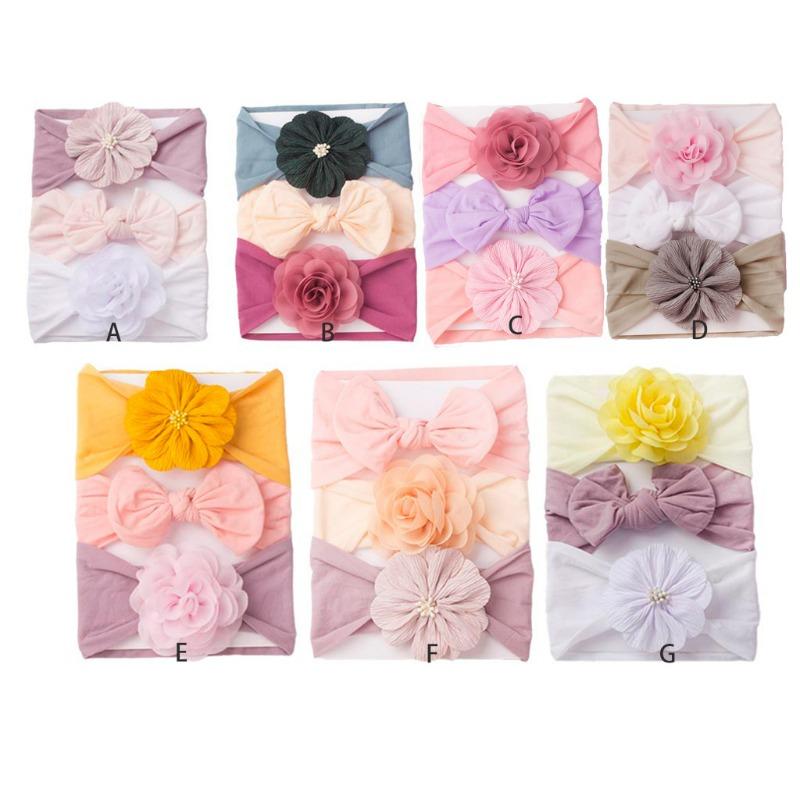 Cute Baby Headband Combination, Comfortable Soft Flower Baby Headscarf, Children's Accessories