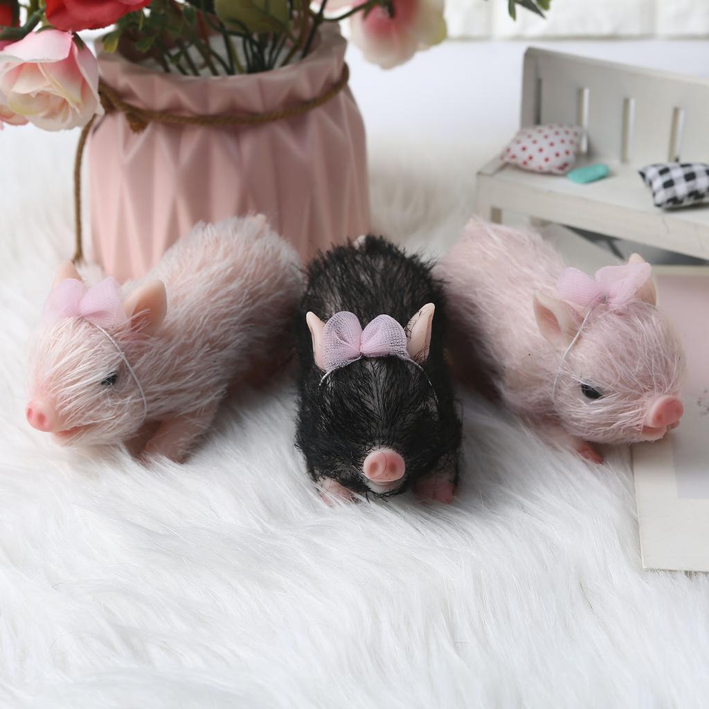 Xmas Gift Toy Bed/Sofa Reborn Baby Pig Model Suitable for Newborn Babies