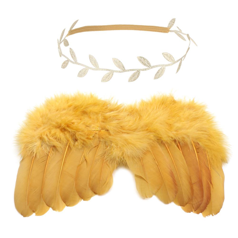 New Kids Dress Girls Headwear Baby Clothing Angel Wing Baby Photo Props Costumes For Infants Newborn Photography Accessories