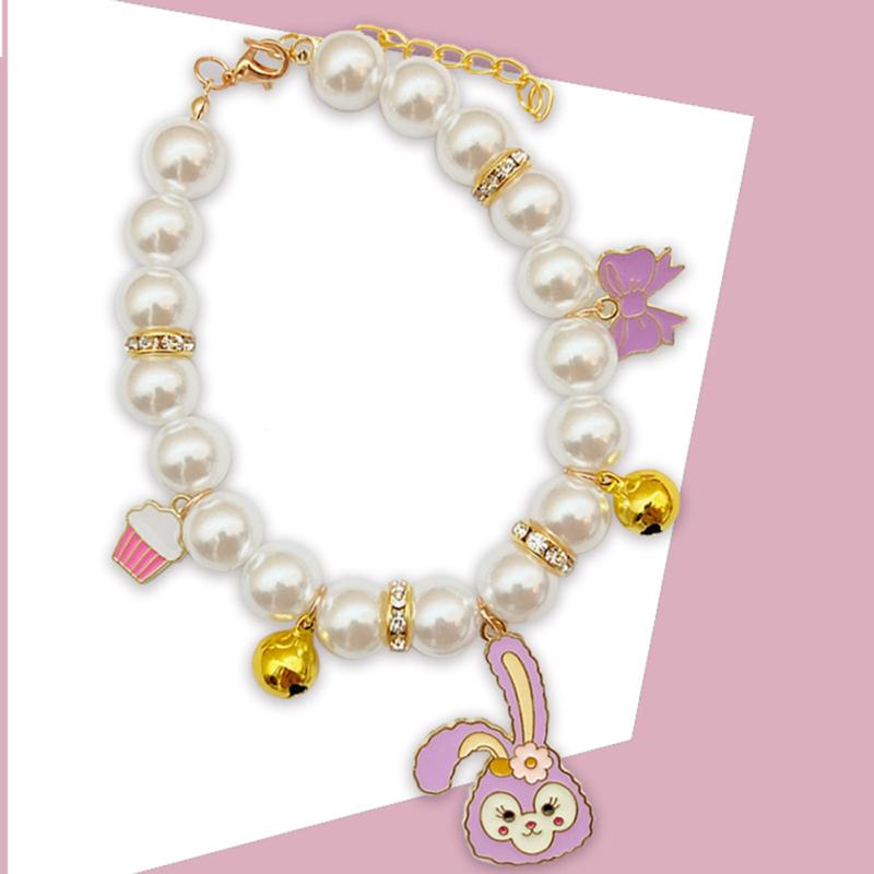 Pet  Pearl  Necklace Diverse Exquisite Styles Adjustable Size Cat Collar Jewelry Accessory Pendant