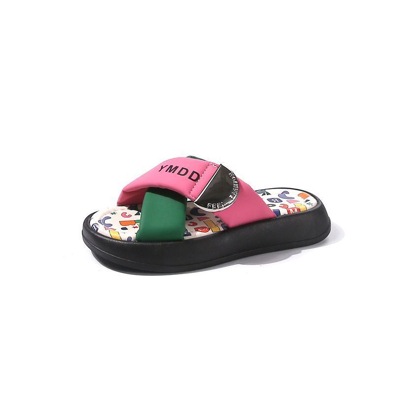 Fashion Child Slippers Simple Girls' Shoes Retro Girls' Slipper Soft Soled Beach Shoes Anti Slip Outdoor Slippers