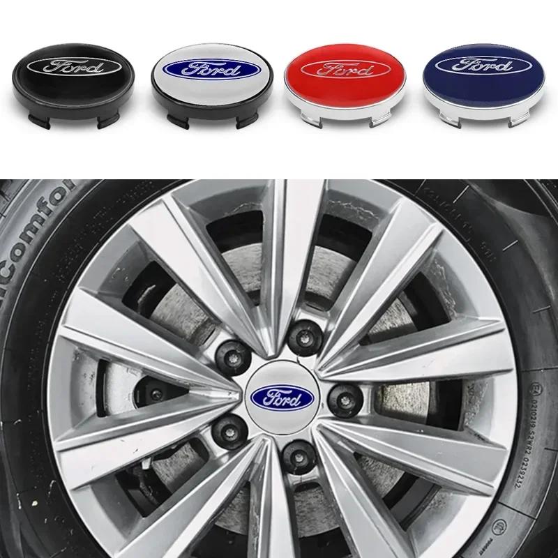 4PCS 60mm Car Wheel Center Hub Caps Sticker Emblem Decal For Ford Focus 2 3 MK3 MK4 Fiesta Kuga Explorer Mondeo Auto Styling